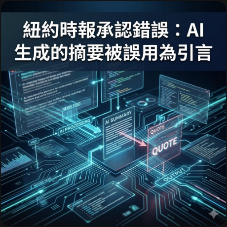 紐約時報承認錯誤：AI 生成的摘要被誤用為引言