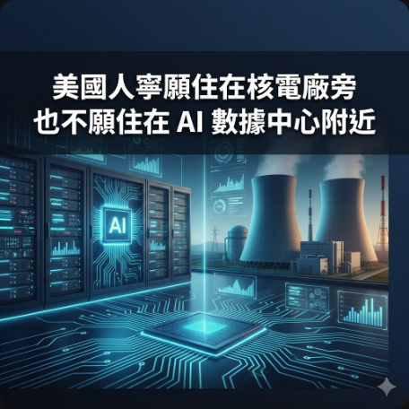 美國人寧願住在核電廠旁也不願住在 AI 數據中心附近