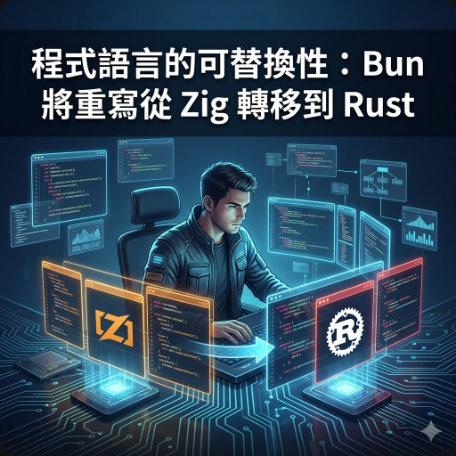 程式語言的可替換性：Bun 將重寫從 Zig 轉移到 Rust