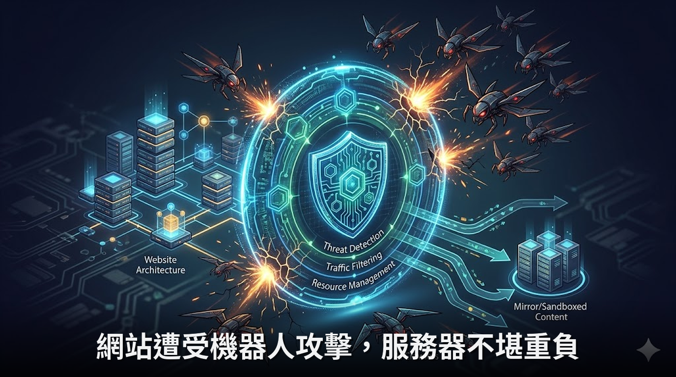 網站遭受機器人攻擊，服務器不堪重負