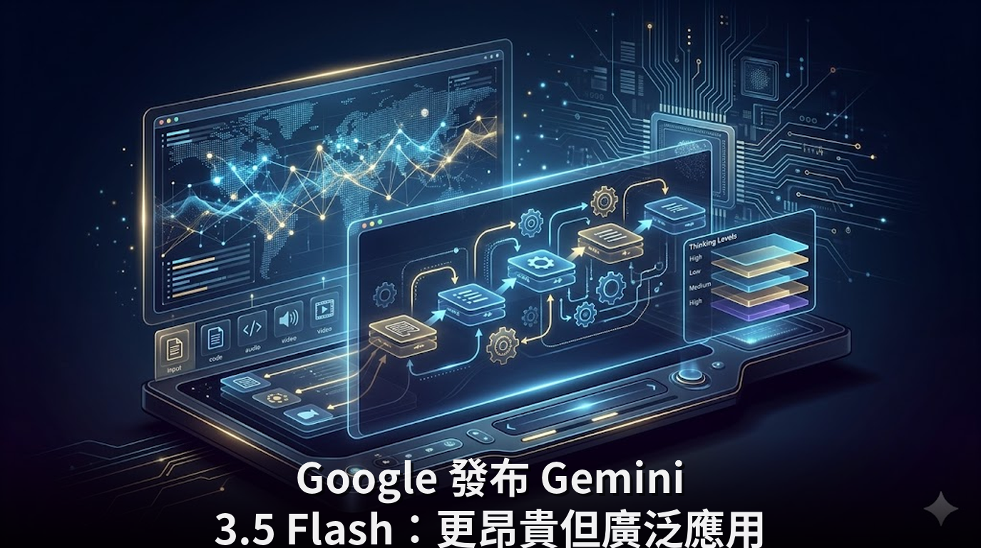 Google 發布 Gemini 3.5 Flash：更昂貴但廣泛應用