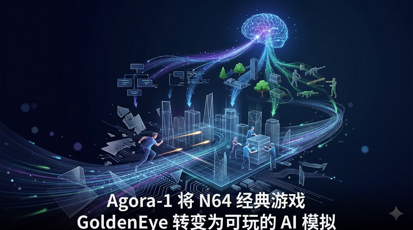 Agora-1 将 N64 经典游戏 GoldenEye 转变为可玩的 AI 模拟