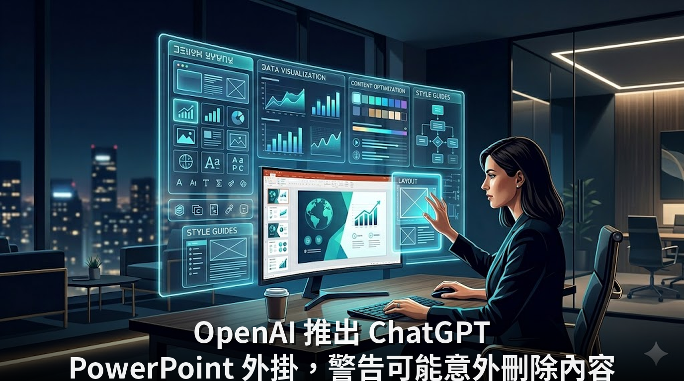 OpenAI 推出 ChatGPT PowerPoint 外掛，警告可能意外刪除內容