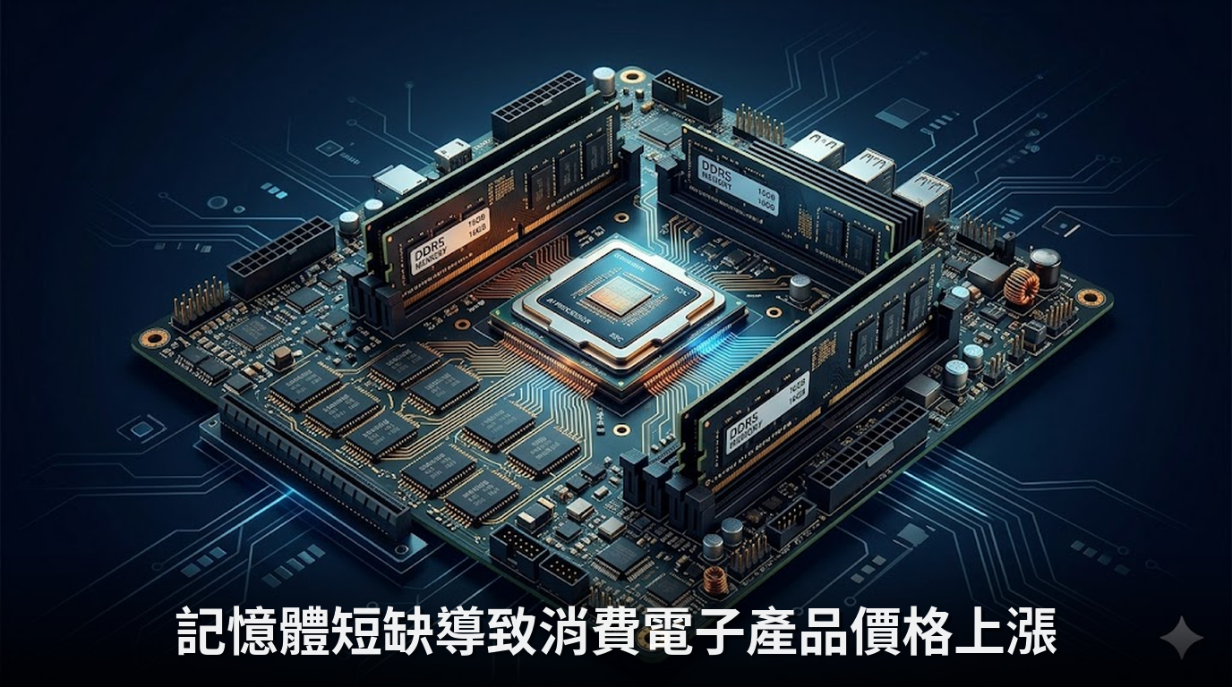 記憶體短缺導致消費電子產品價格上漲