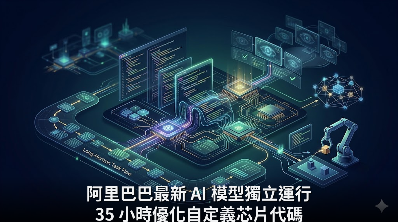 阿里巴巴最新 AI 模型獨立運行 35 小時優化自定義芯片代碼