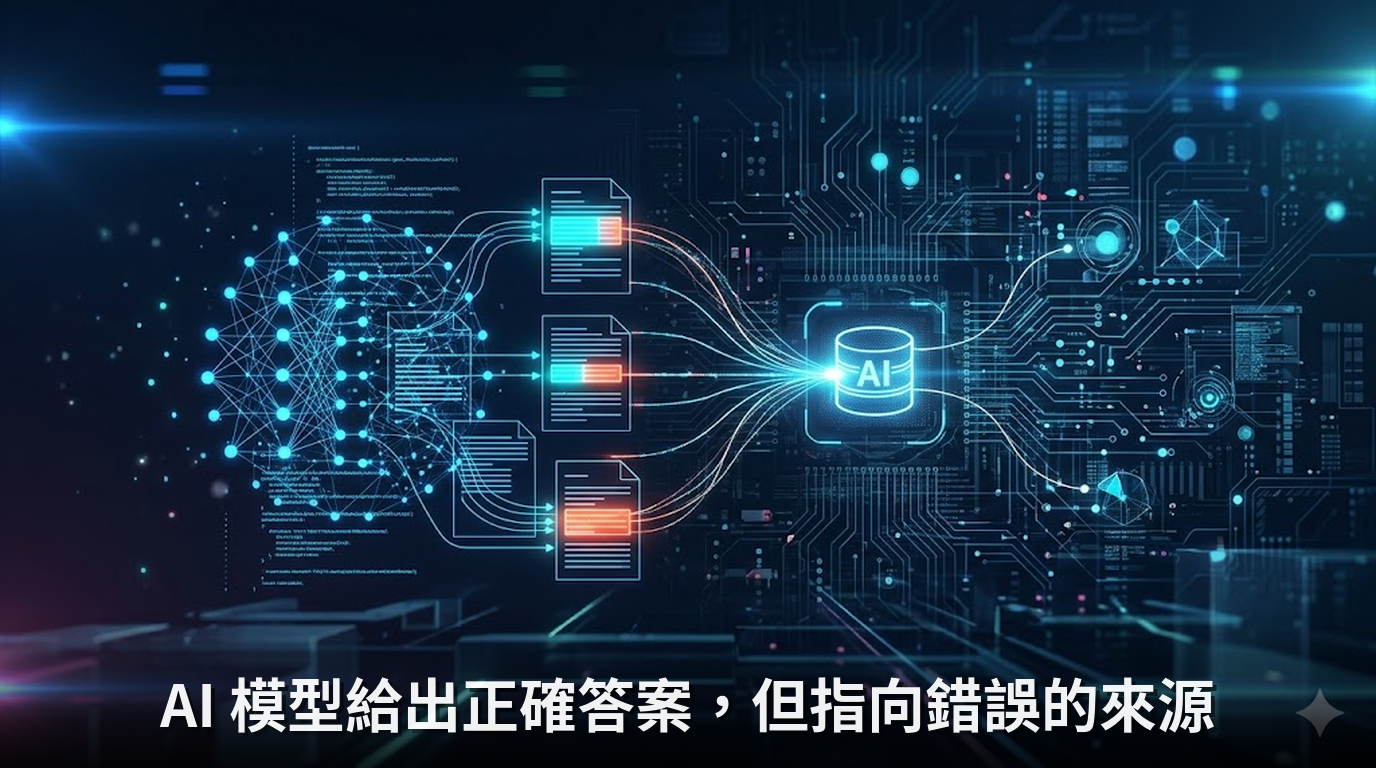 AI 模型給出正確答案，但指向錯誤的來源