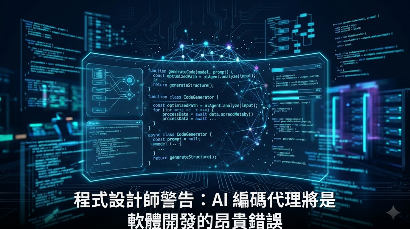 程式設計師警告：AI 編碼代理將是軟體開發的昂貴錯誤