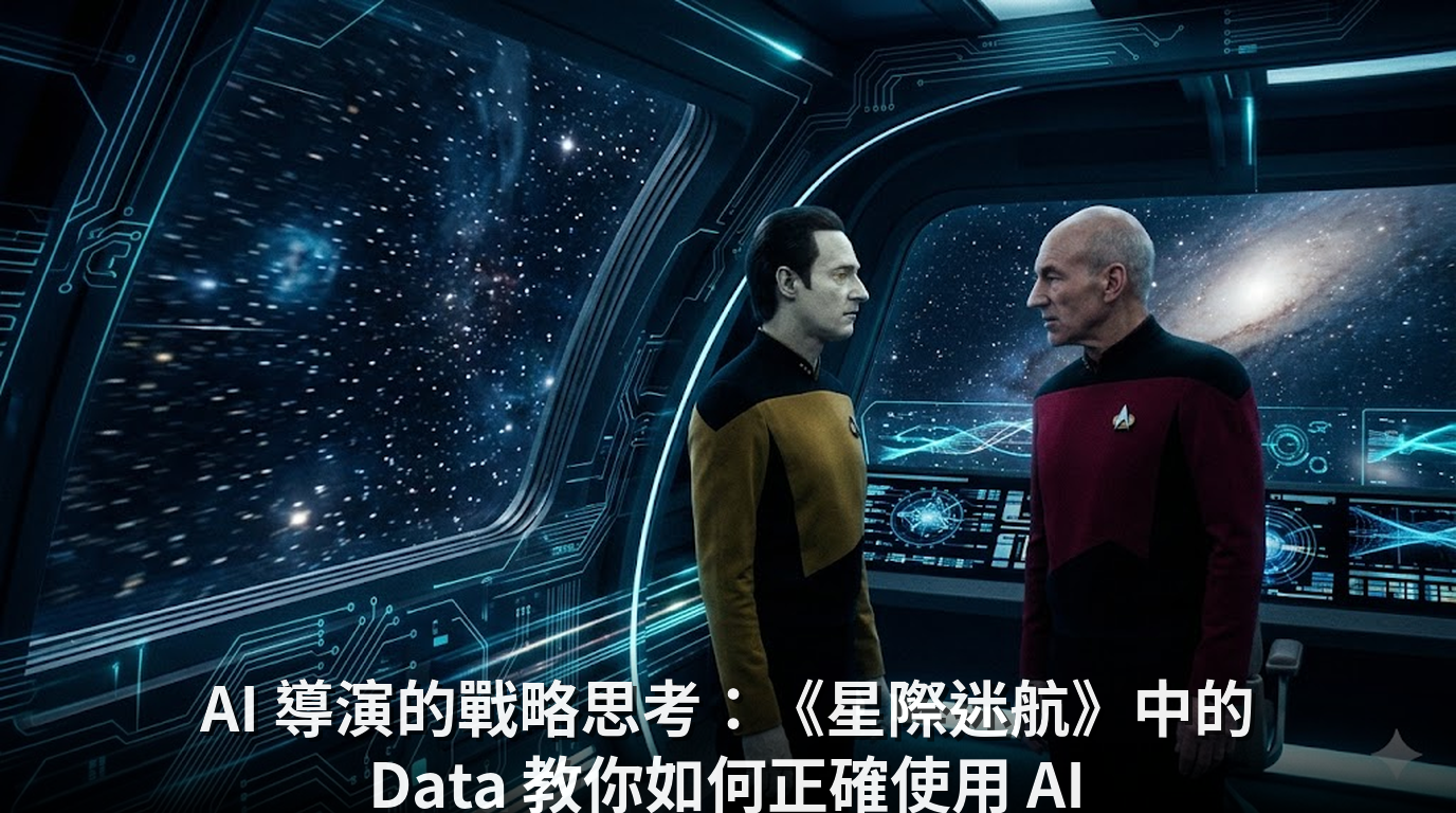 AI 導演的戰略思考：《星際迷航》中的 Data 教你如何正確使用 AI