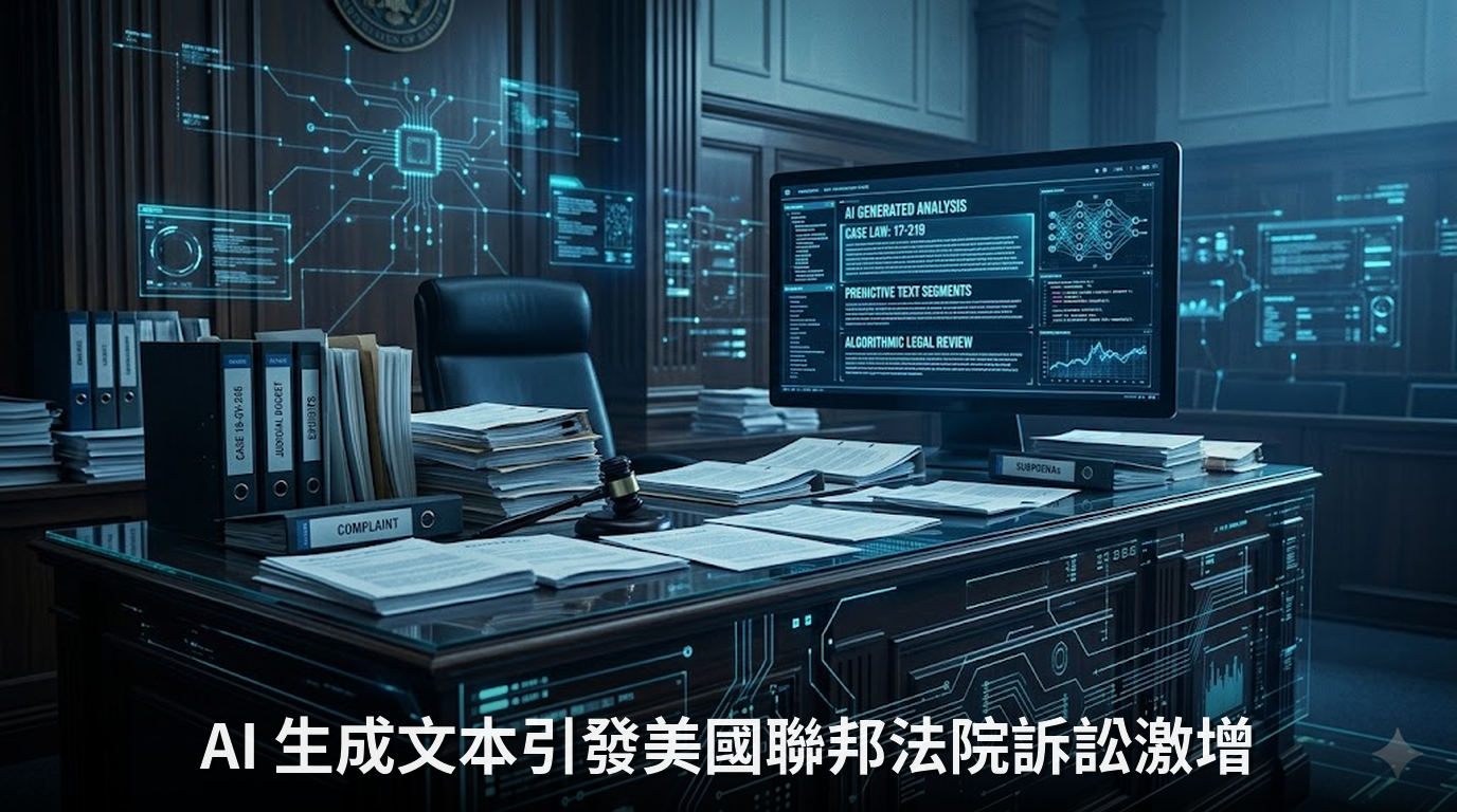 AI 生成文本引發美國聯邦法院訴訟激增
