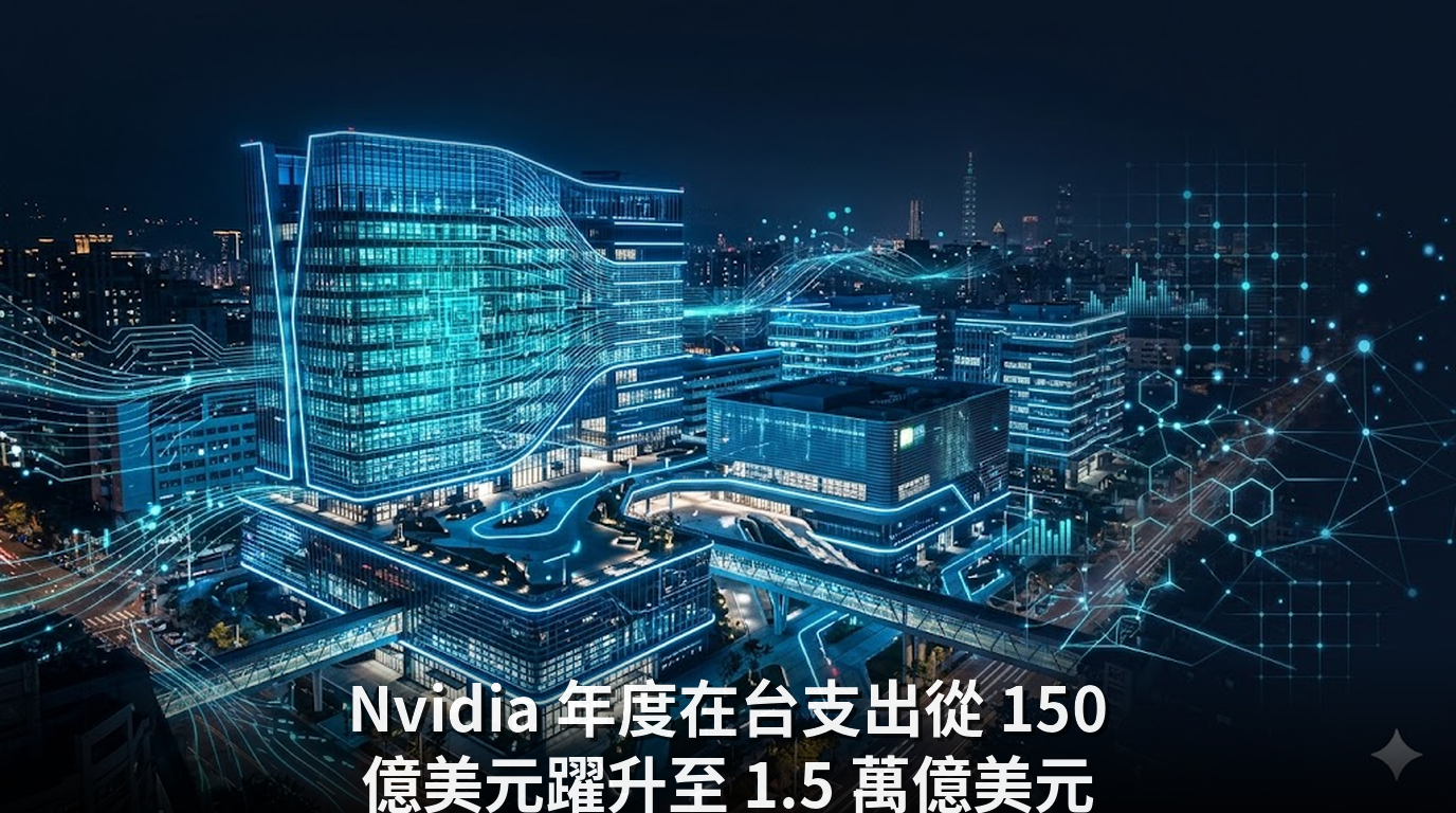 Nvidia 年度在台支出從 150 億美元躍升至 1.5 萬億美元