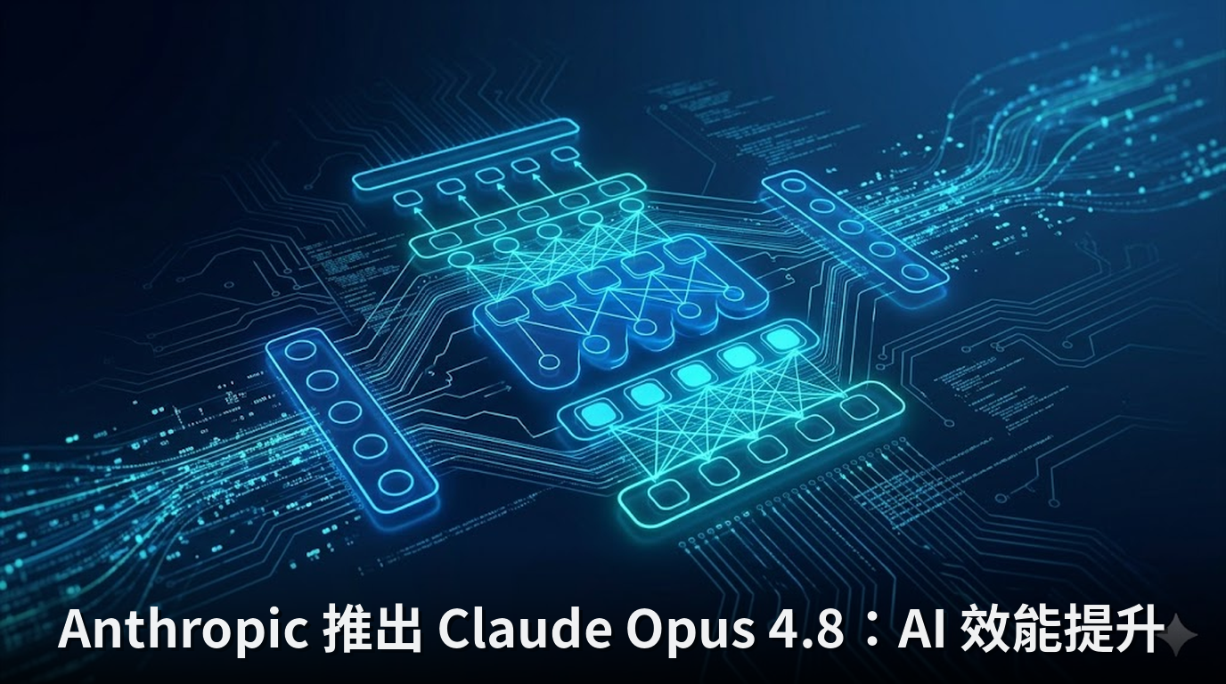 Anthropic 推出 Claude Opus 4.8：AI 效能提升