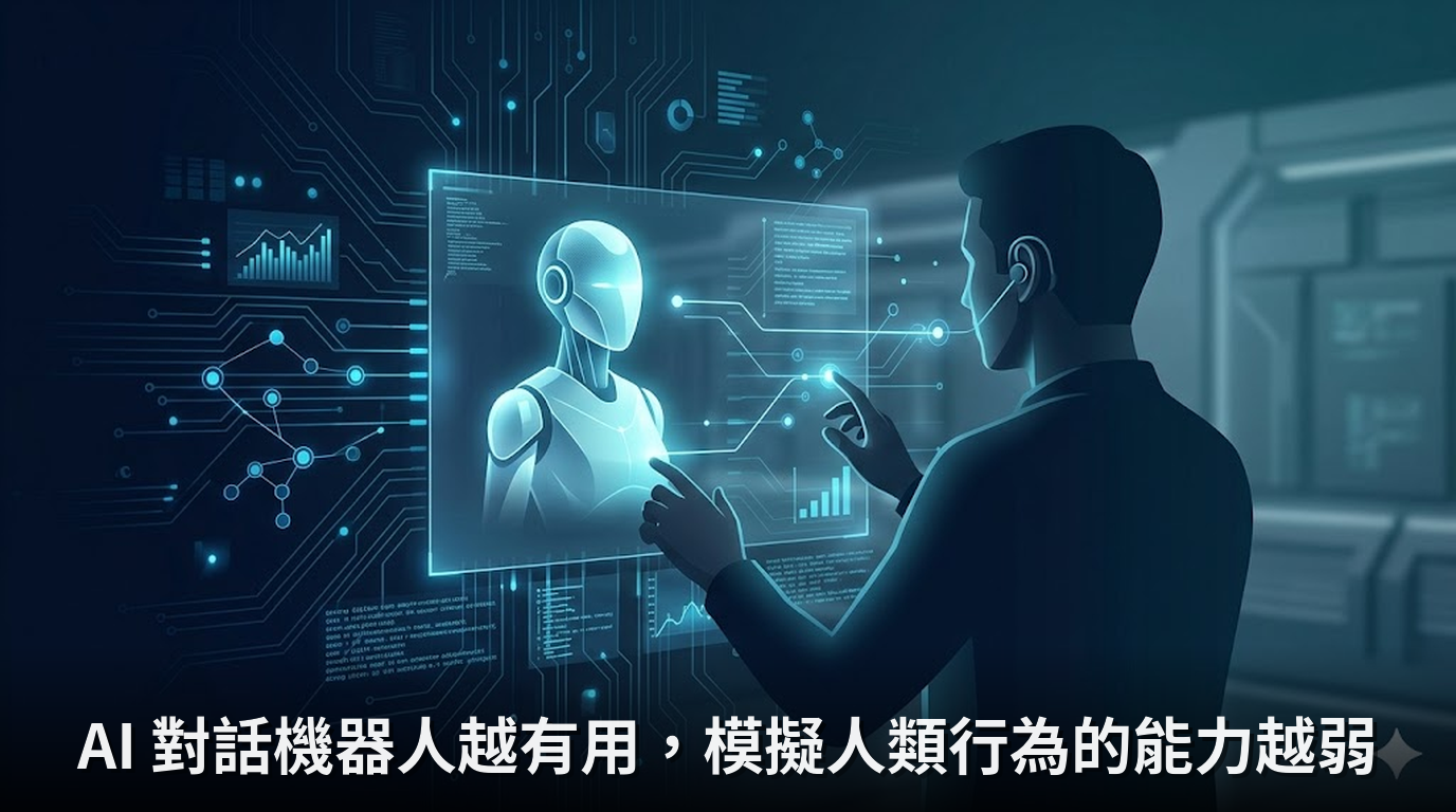 AI 對話機器人越有用，模擬人類行為的能力越弱