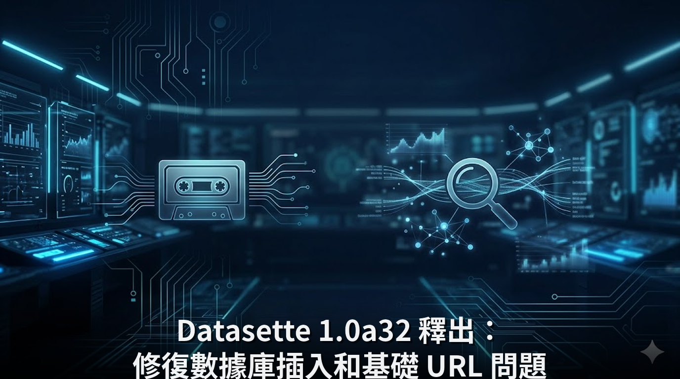 Datasette 1.0a32 釋出：修復數據庫插入和基礎 URL 問題