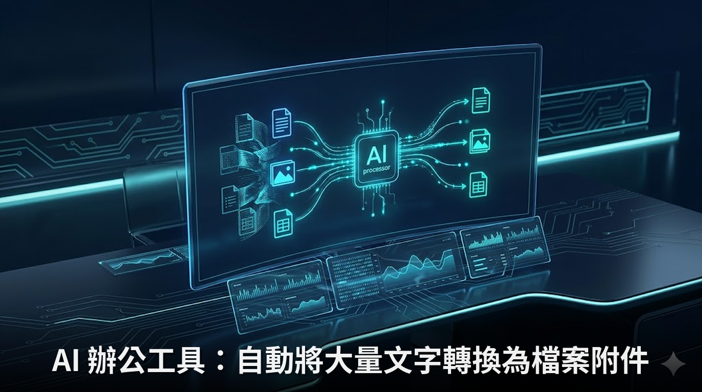 AI 辦公工具：自動將大量文字轉換為檔案附件