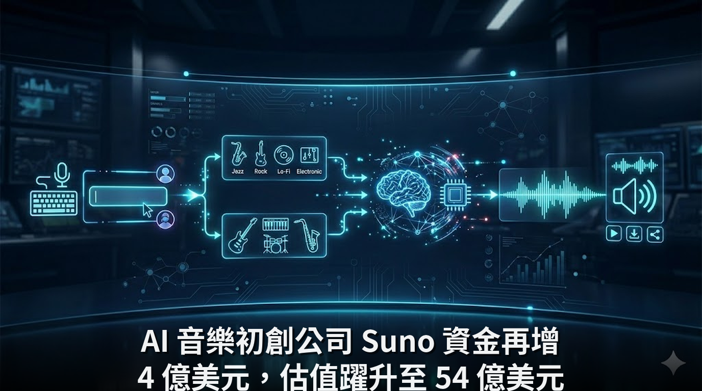 AI 音樂初創公司 Suno 資金再增 4 億美元，估值躍升至 54 億美元