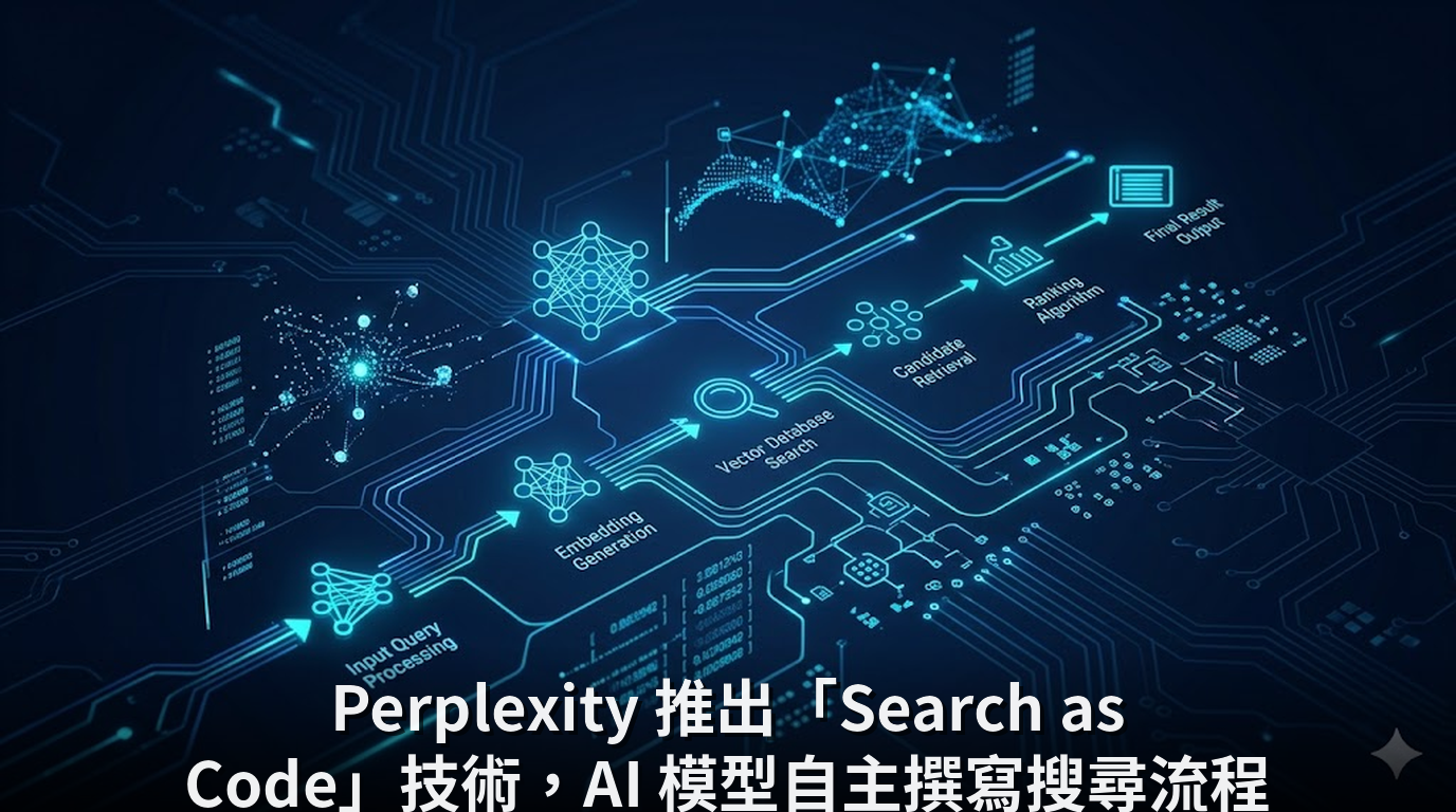 Perplexity 推出「Search as Code」技術，AI 模型自主撰寫搜尋流程