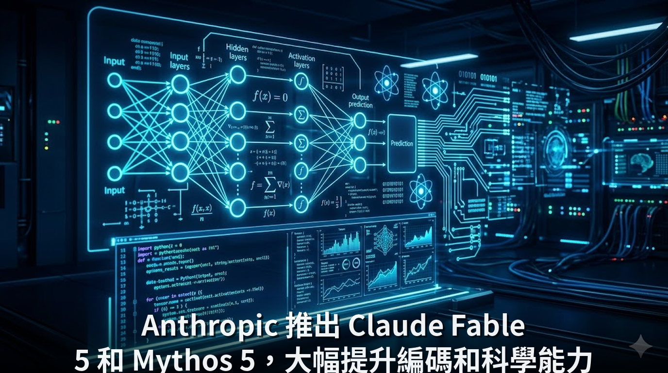 Anthropic 推出 Claude Fable 5 和 Mythos 5，大幅提升編碼和科學能力