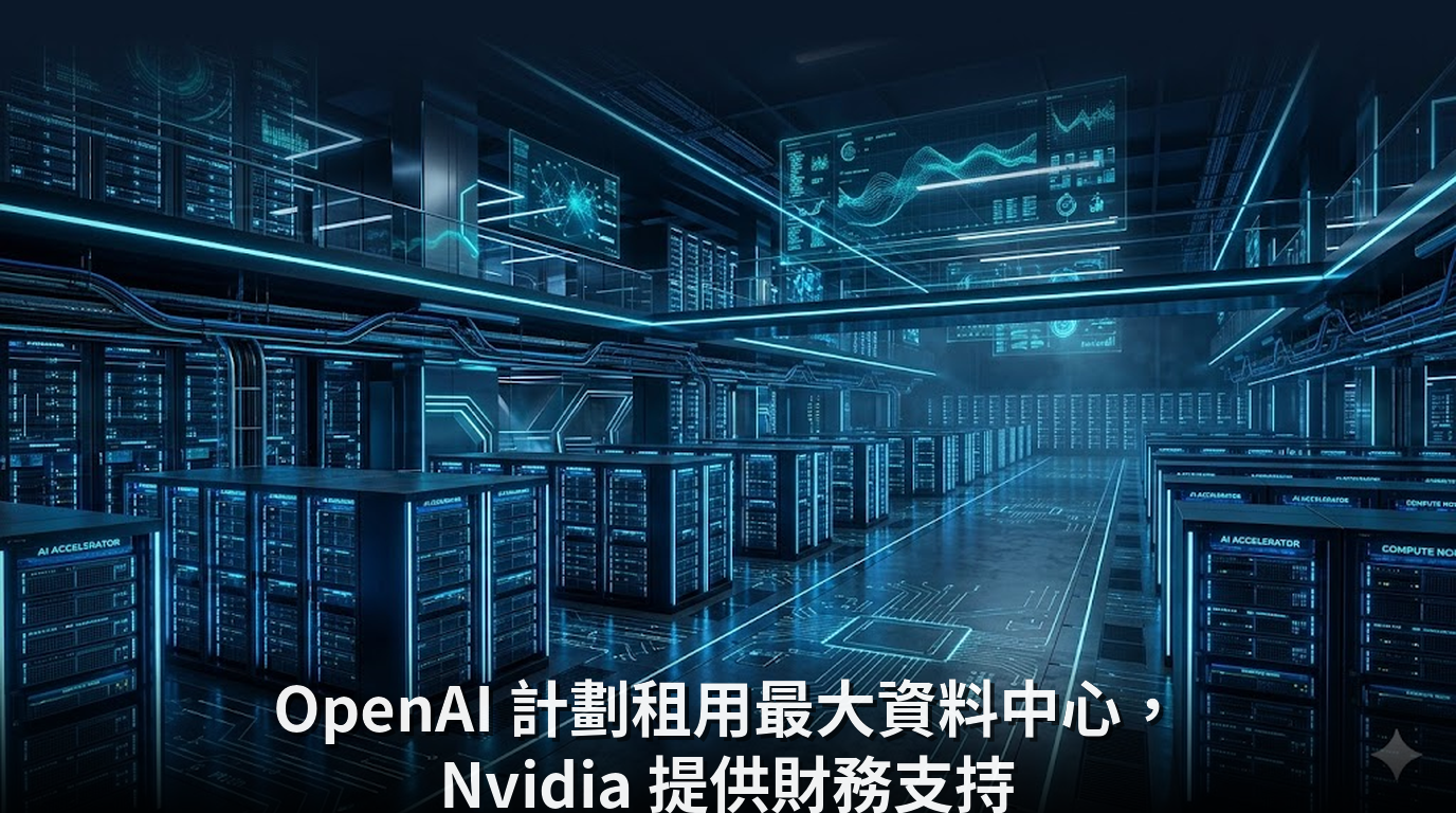 OpenAI 計劃租用最大資料中心，Nvidia 提供財務支持