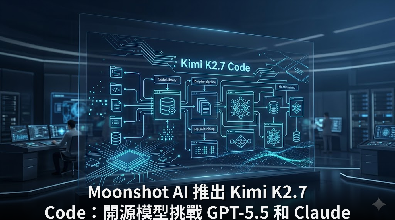 Moonshot AI 推出 Kimi K2.7 Code：開源模型挑戰 GPT-5.5 和 Claude