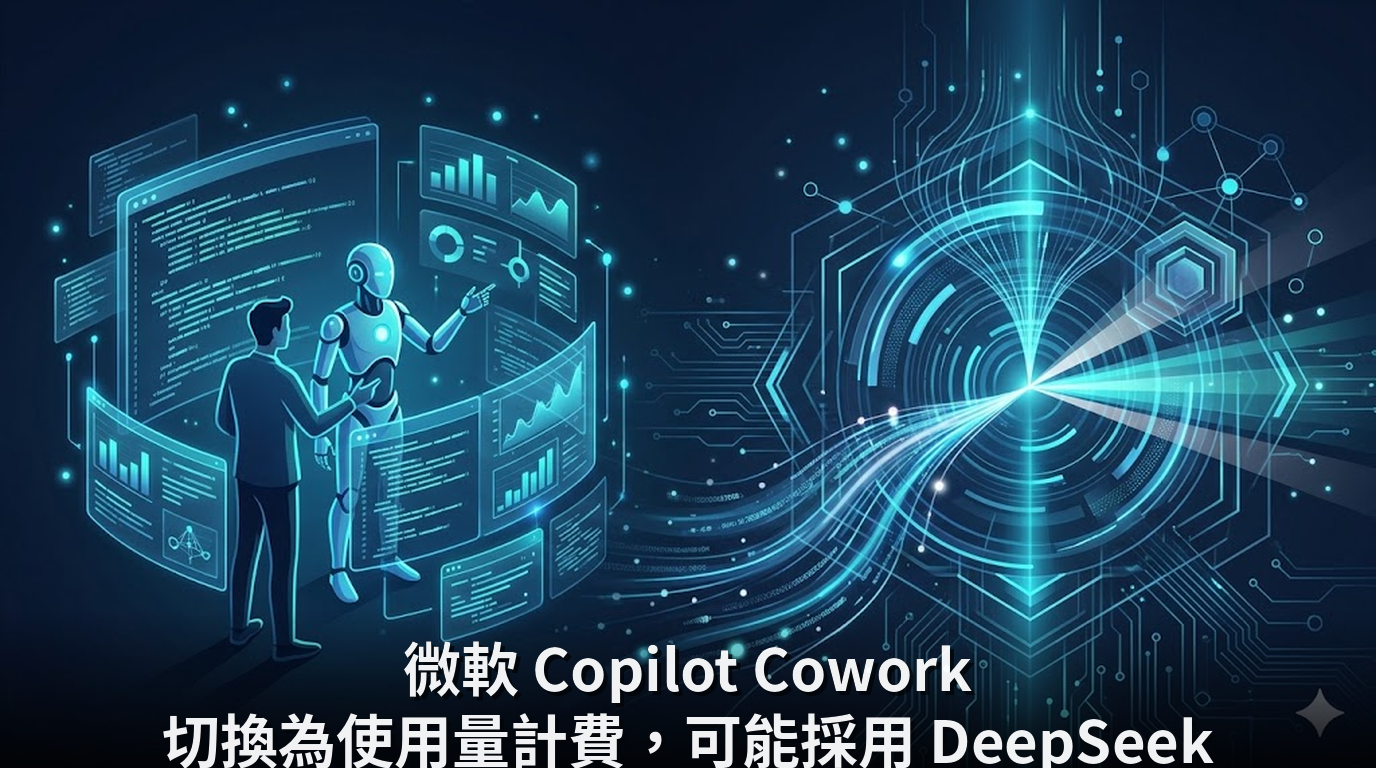 微軟 Copilot Cowork 切換為使用量計費，可能採用 DeepSeek