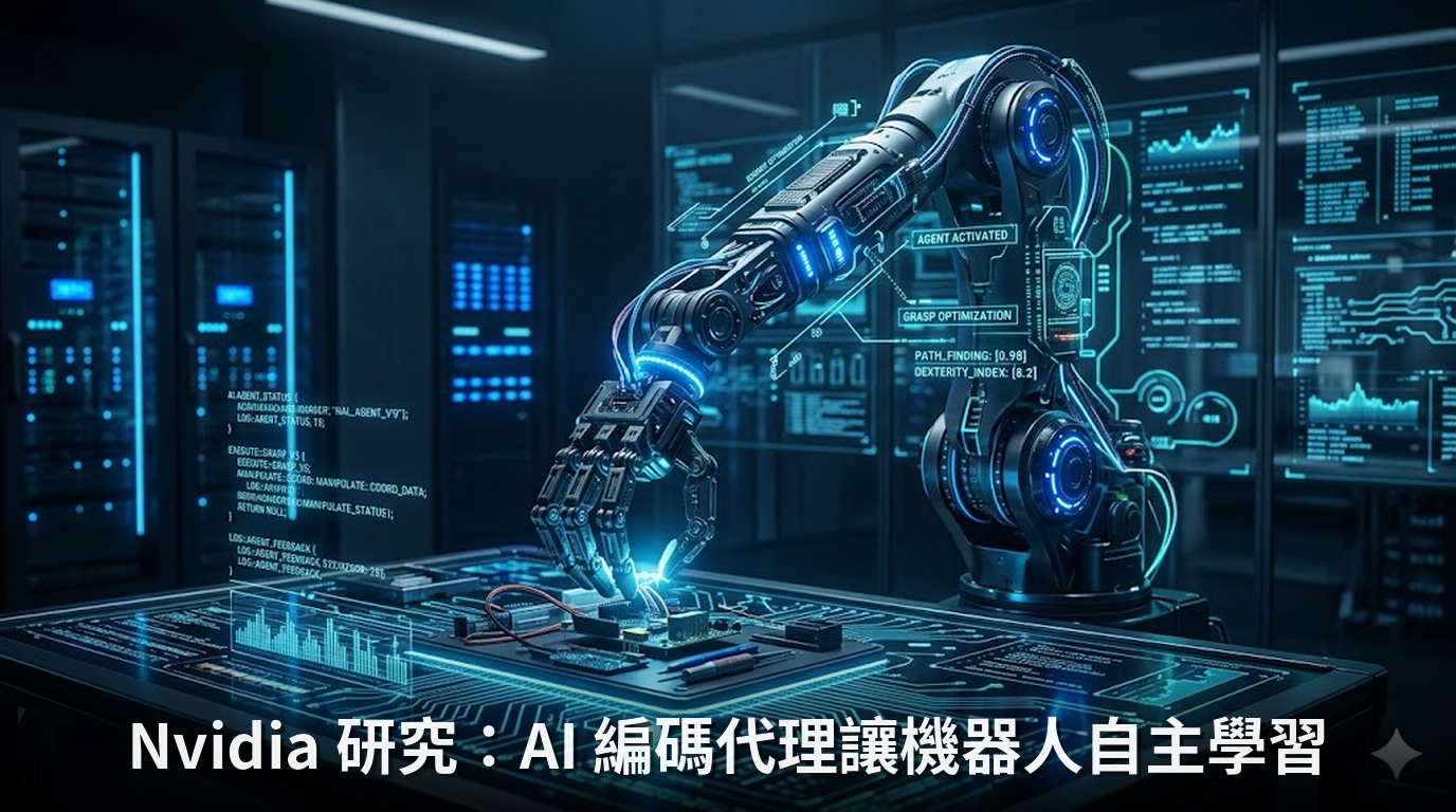 Nvidia 研究：AI 編碼代理讓機器人自主學習