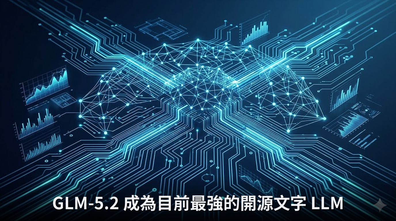 GLM-5.2 成為目前最強的開源文字 LLM