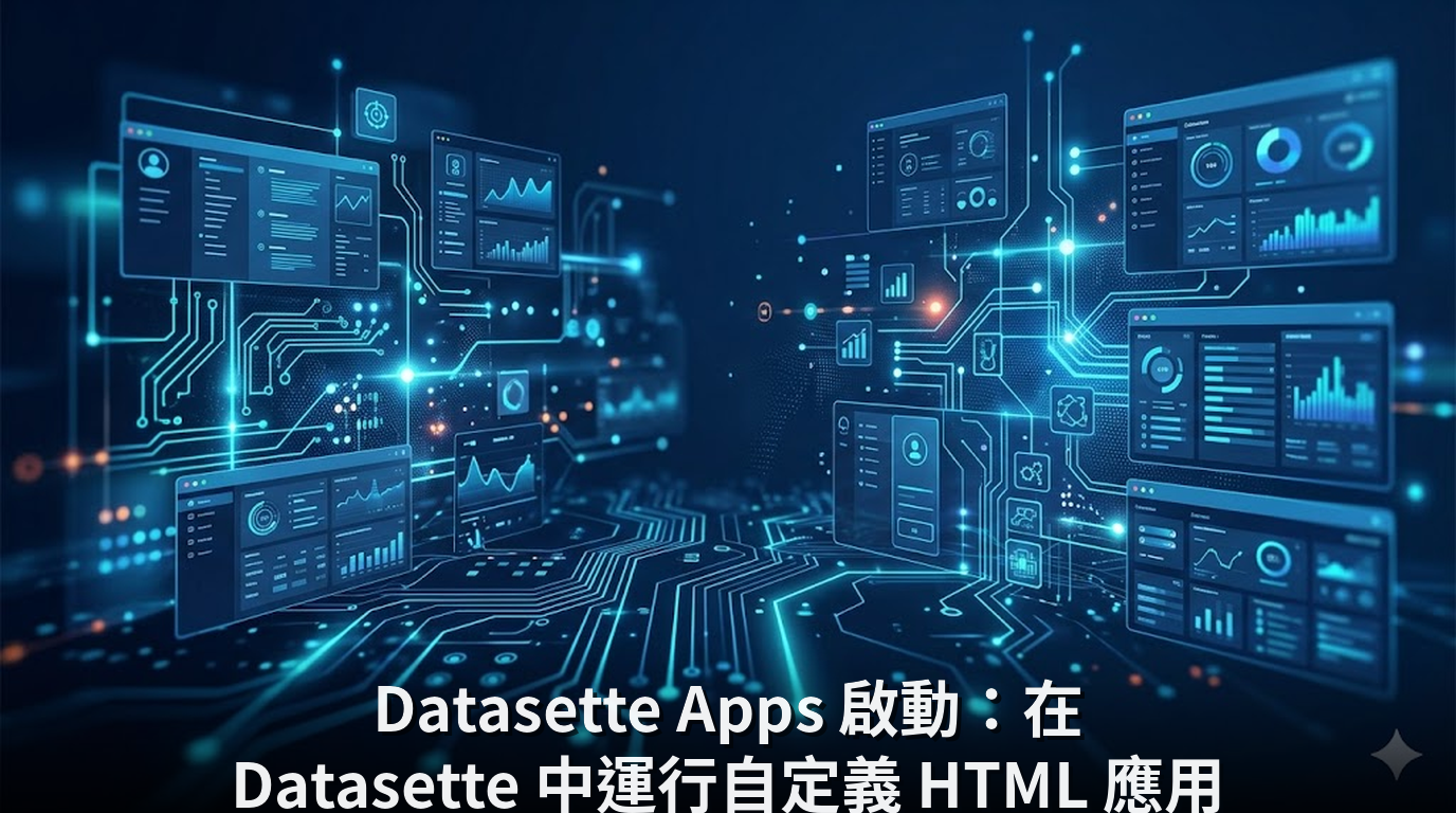 Datasette Apps 啟動：在 Datasette 中運行自定義 HTML 應用