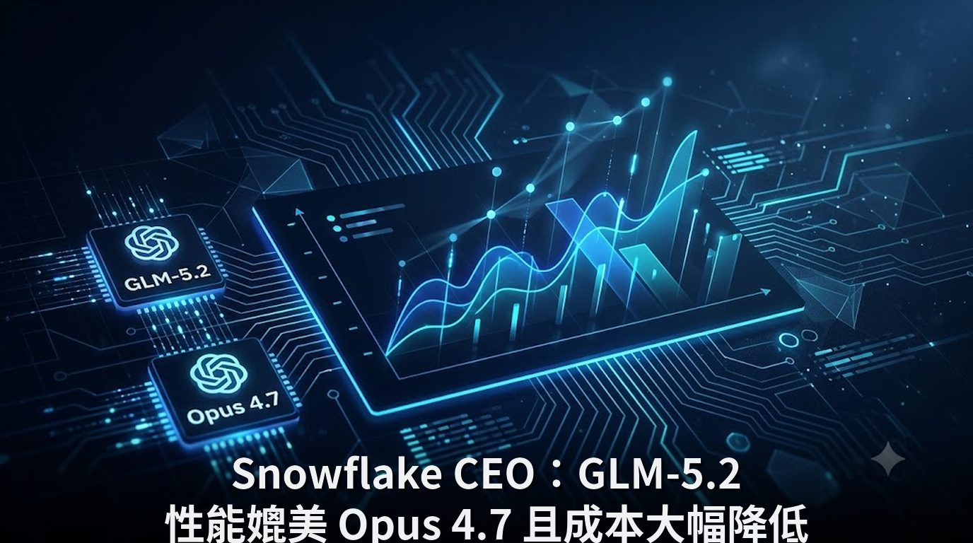Snowflake CEO：GLM-5.2 性能媲美 Opus 4.7 且成本大幅降低