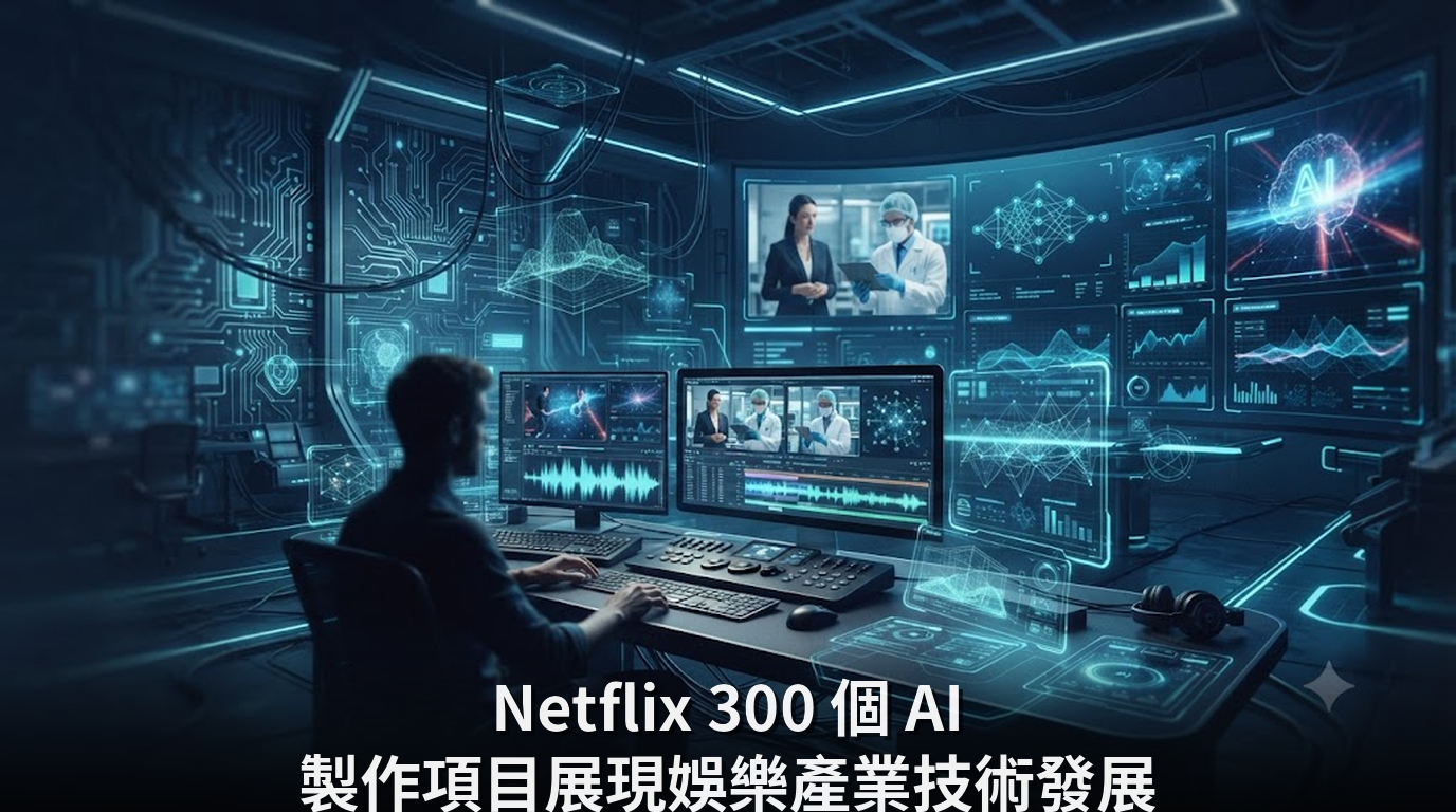 Netflix 300 個 AI 製作項目展現娛樂產業技術發展