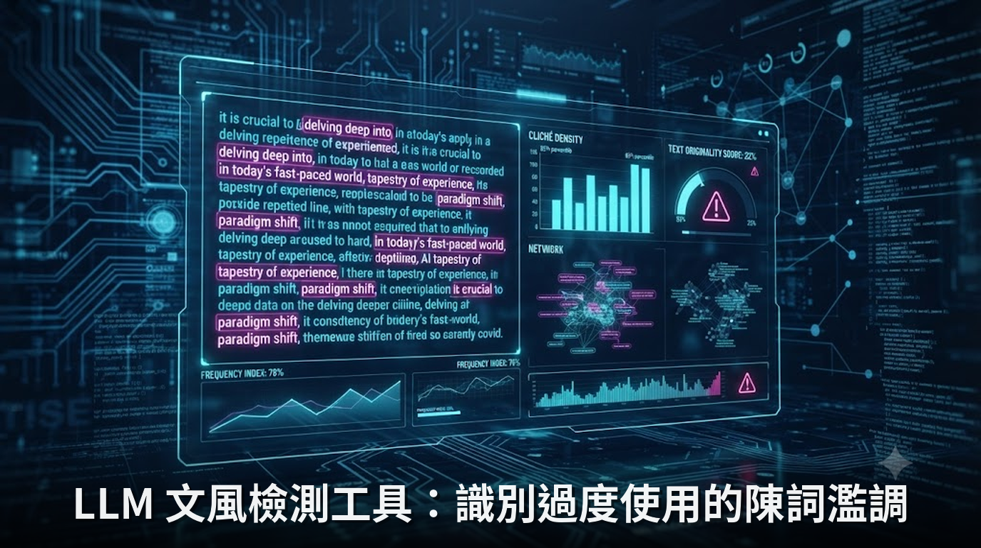 LLM 文風檢測工具：識別過度使用的陳詞濫調