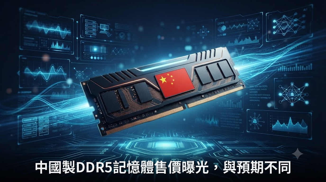 中國製DDR5記憶體售價曝光，與預期不同
