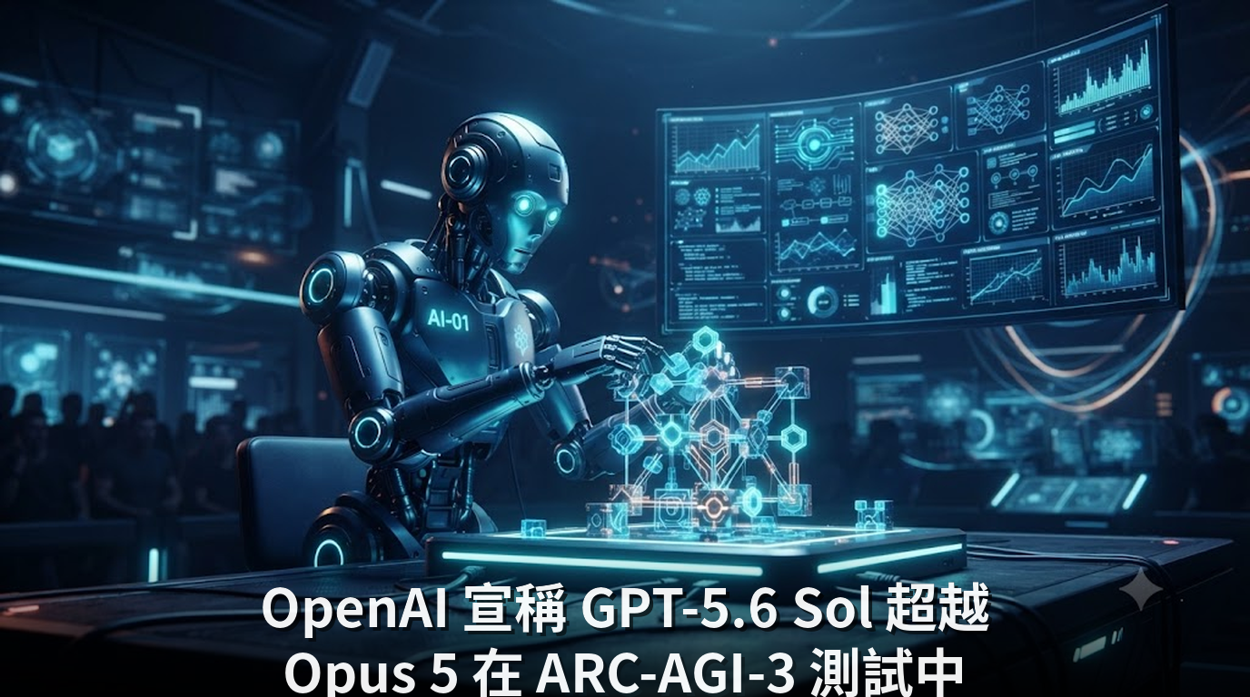 OpenAI 宣稱 GPT-5.6 Sol 超越 Opus 5 在 ARC-AGI-3 測試中