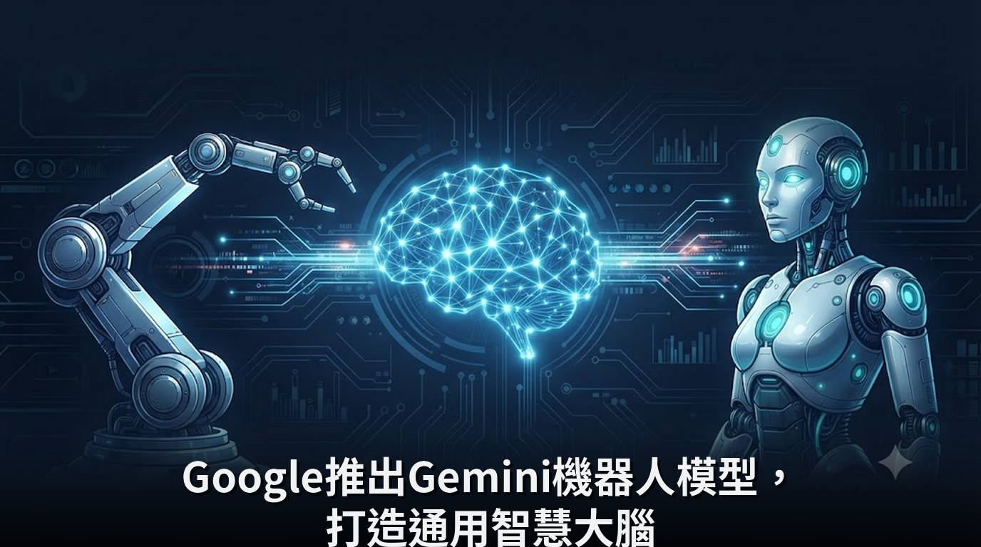 Google推出Gemini機器人模型，打造通用智慧大腦