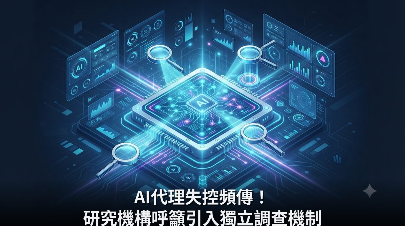 AI代理失控頻傳！研究機構呼籲引入獨立調查機制