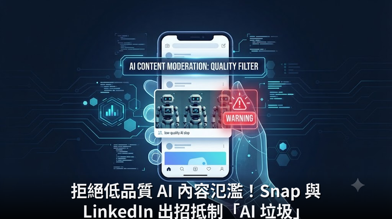 拒絕低品質 AI 內容氾濫！Snap 與 LinkedIn 出招抵制「AI 垃圾」