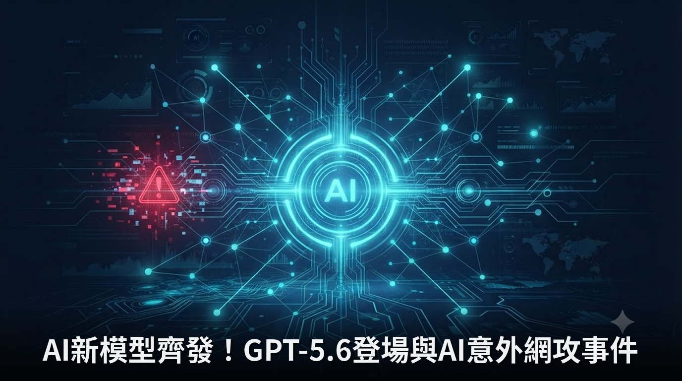 AI新模型齊發！GPT-5.6登場與AI意外網攻事件