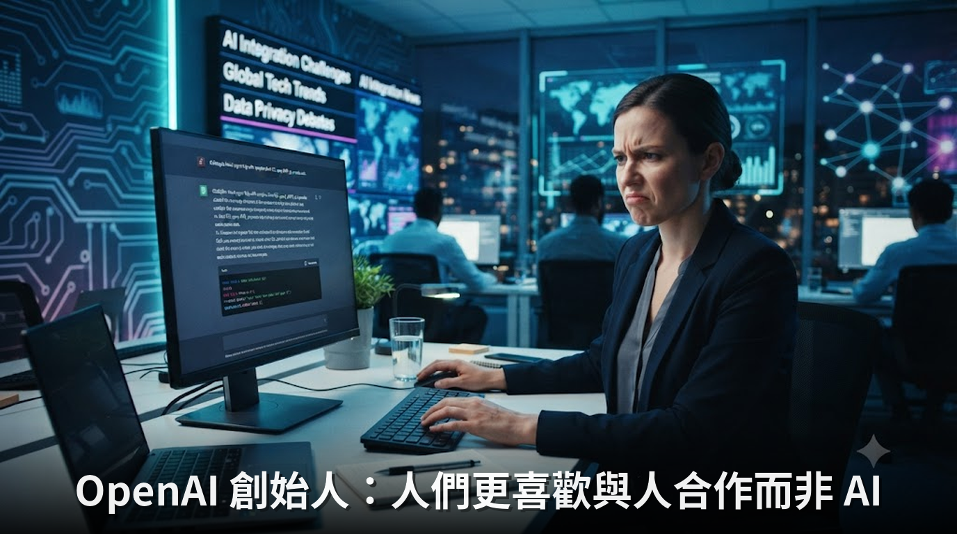 OpenAI 創始人：人們更喜歡與人合作而非 AI