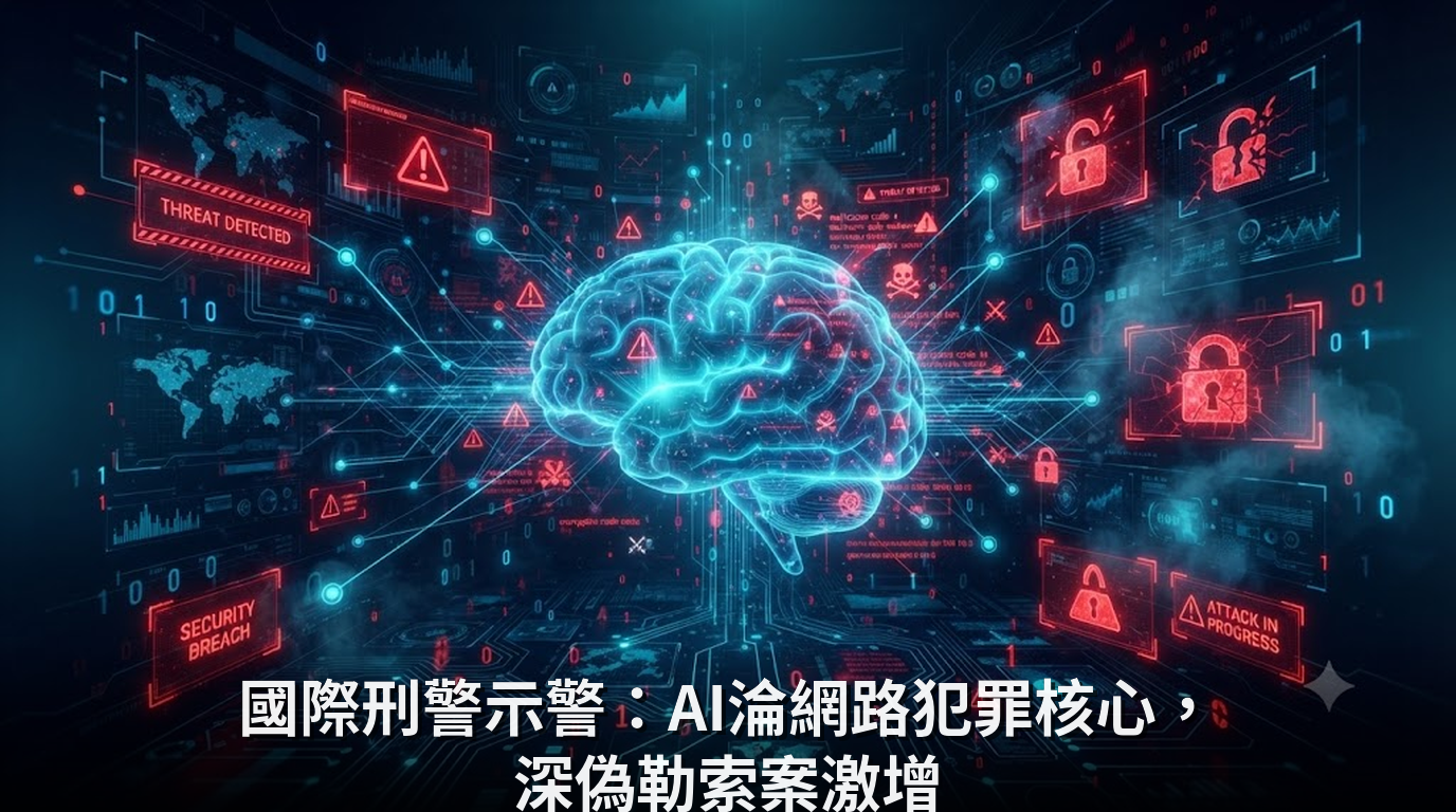 國際刑警示警：AI淪網路犯罪核心，深偽勒索案激增