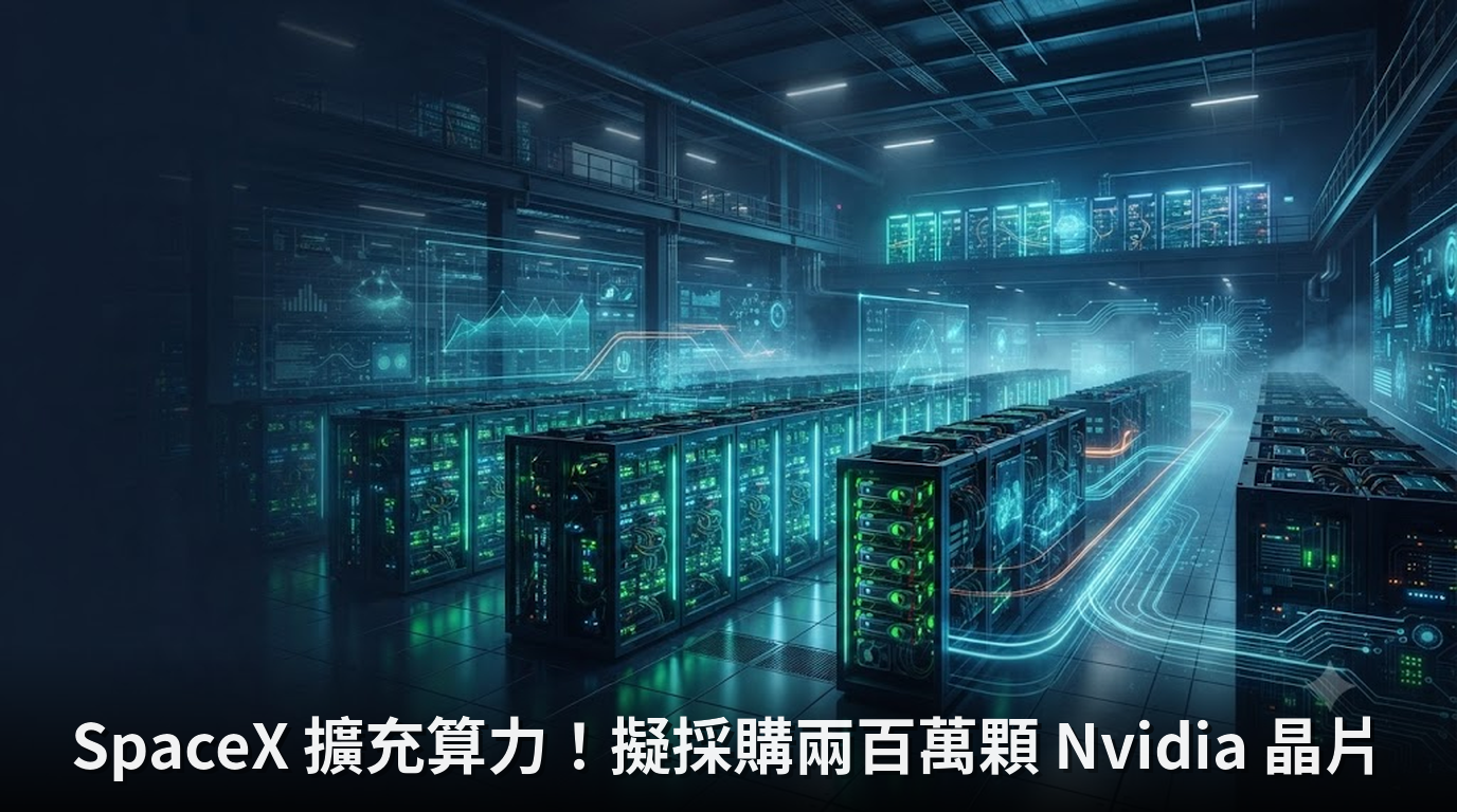 SpaceX 擴充算力！擬採購兩百萬顆 Nvidia 晶片