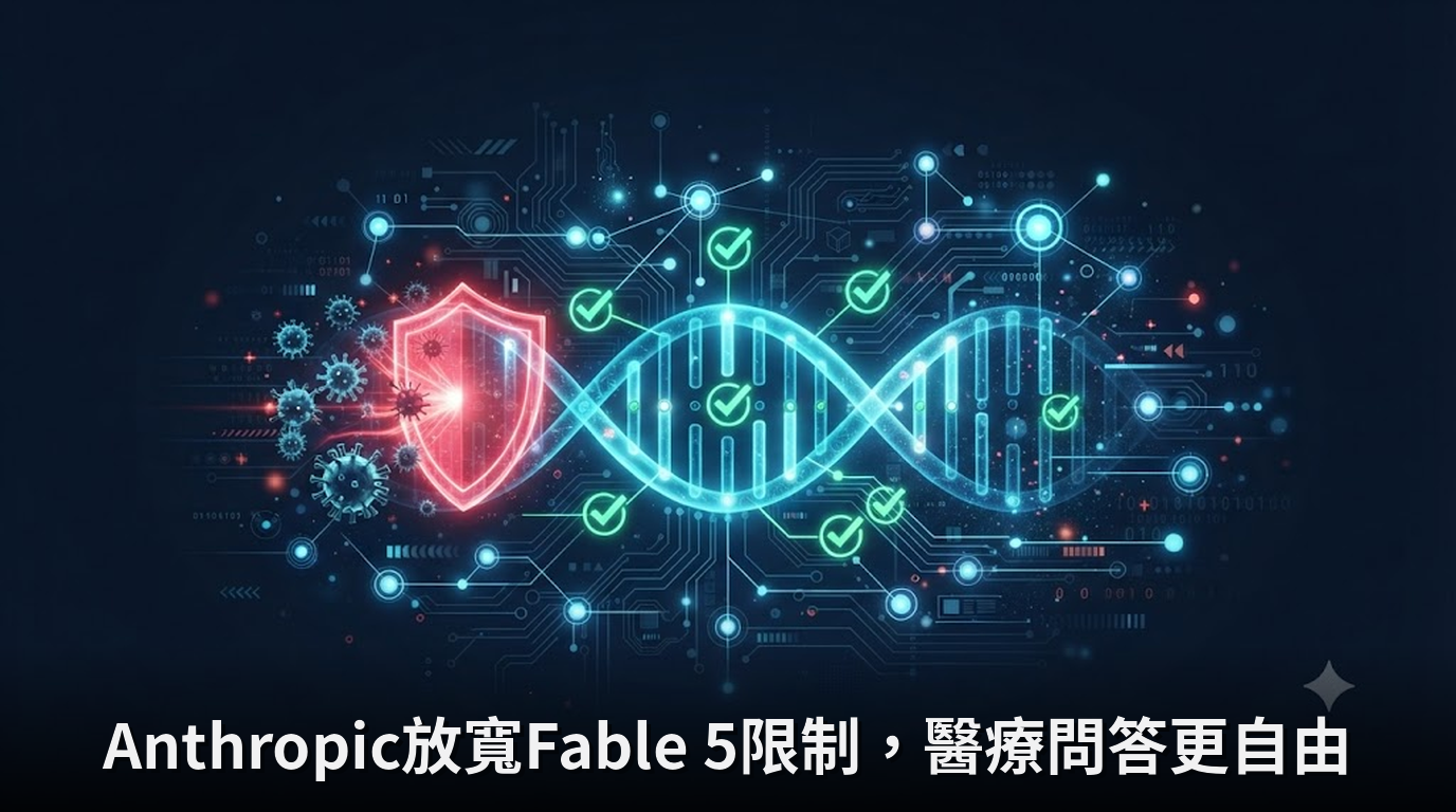 Anthropic放寬Fable 5限制，醫療問答更自由