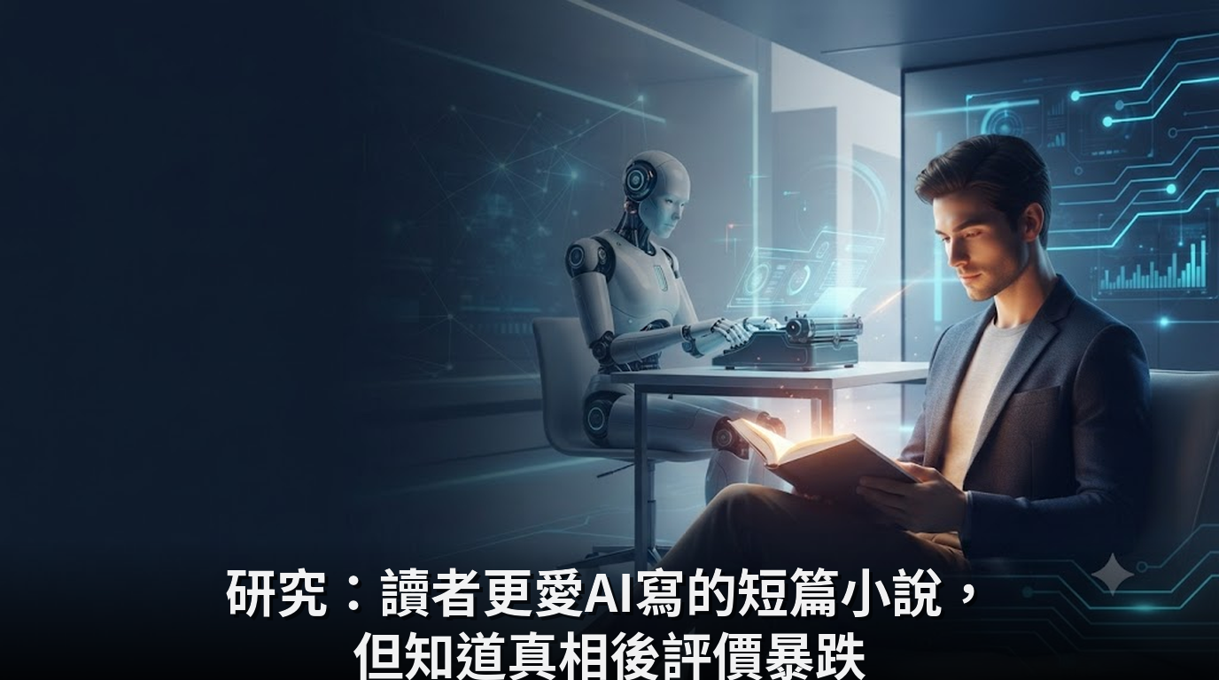 研究：讀者更愛AI寫的短篇小說，但知道真相後評價暴跌