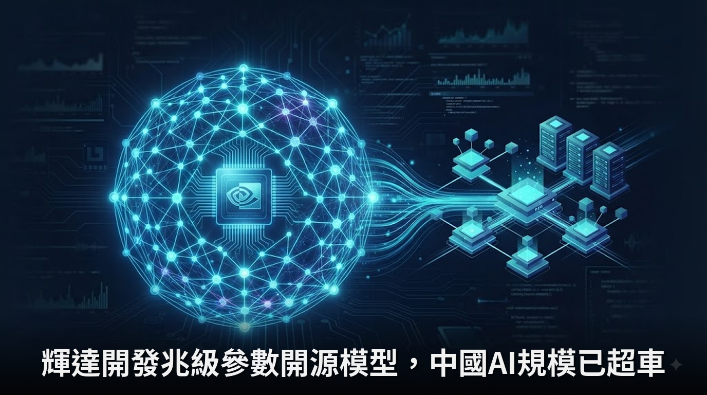 輝達開發兆級參數開源模型，中國AI規模已超車