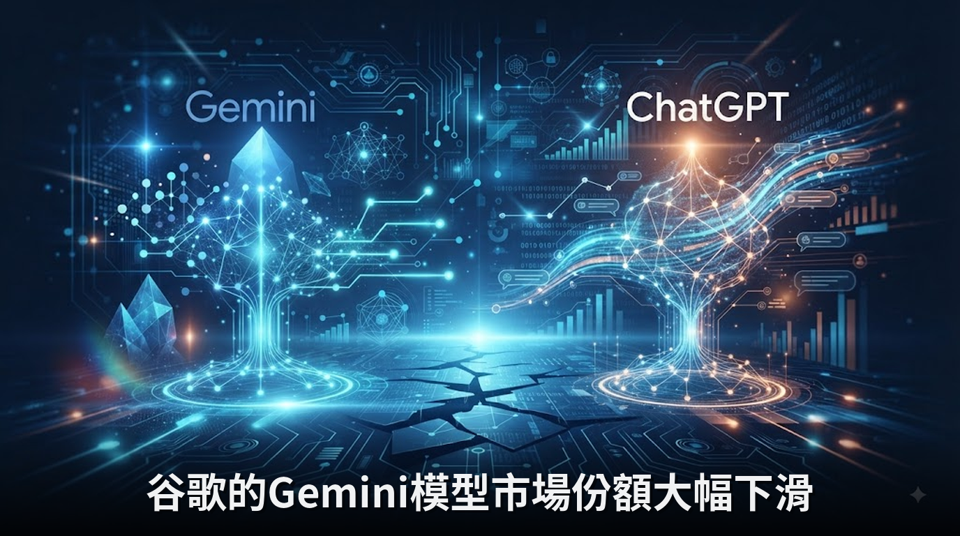谷歌的Gemini模型市場份額大幅下滑