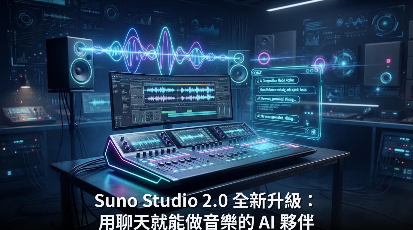 Suno Studio 2.0 全新升級：用聊天就能做音樂的 AI 夥伴
