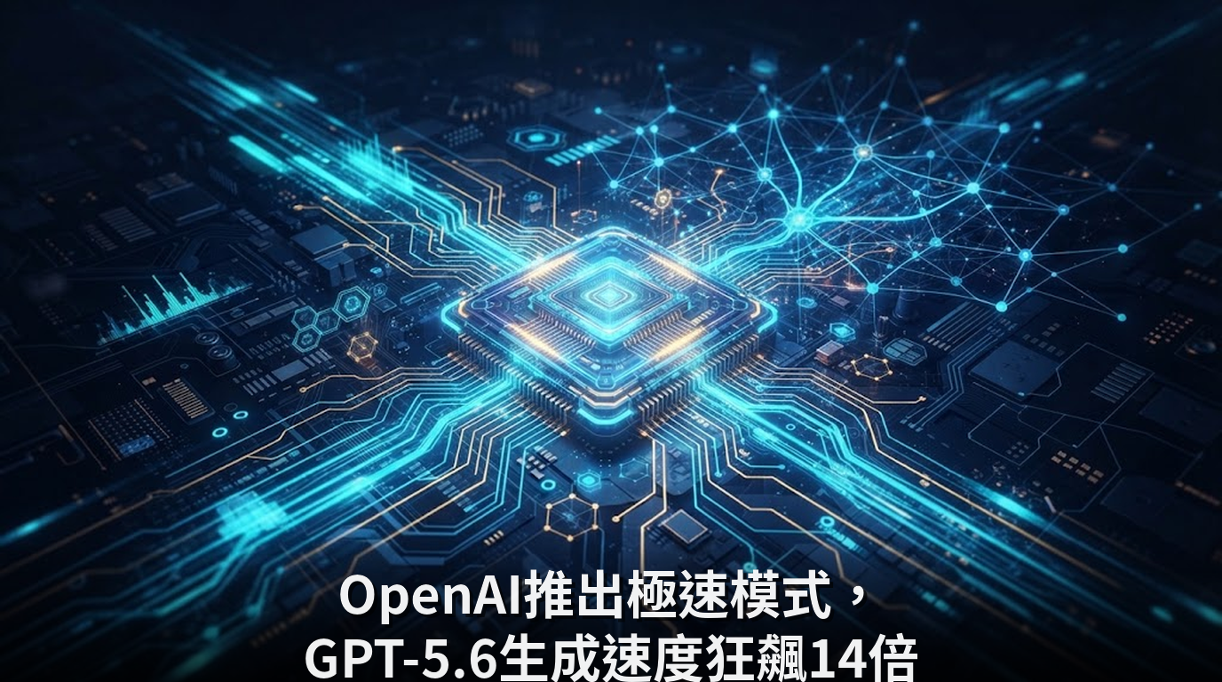 OpenAI推出極速模式，GPT-5.6生成速度狂飆14倍