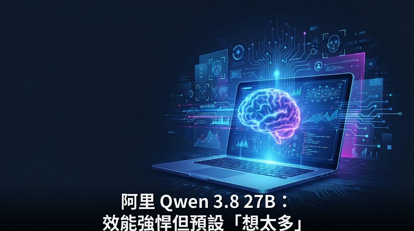 阿里 Qwen 3.8 27B：效能強悍但預設「想太多」
