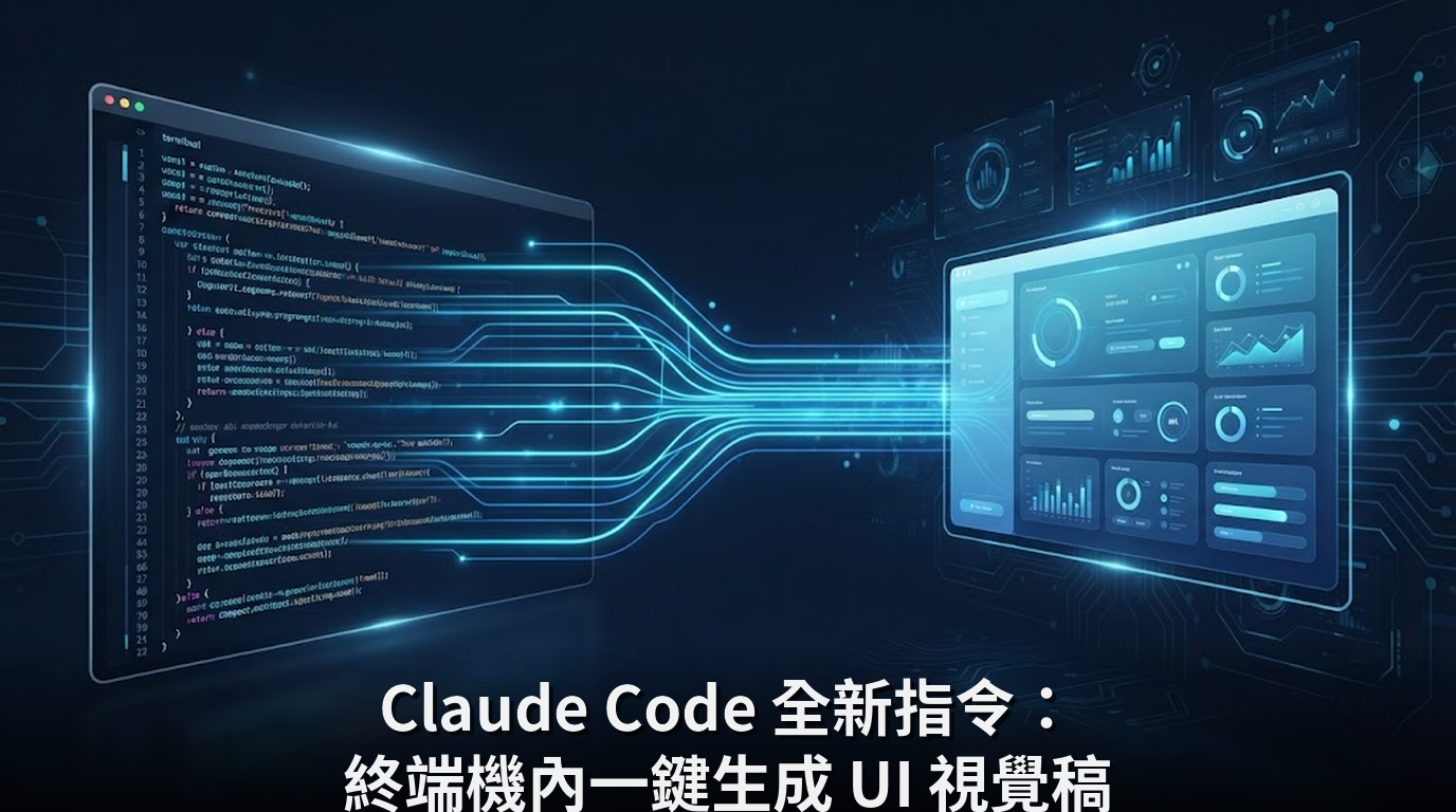 Claude Code 全新指令：終端機內一鍵生成 UI 視覺稿