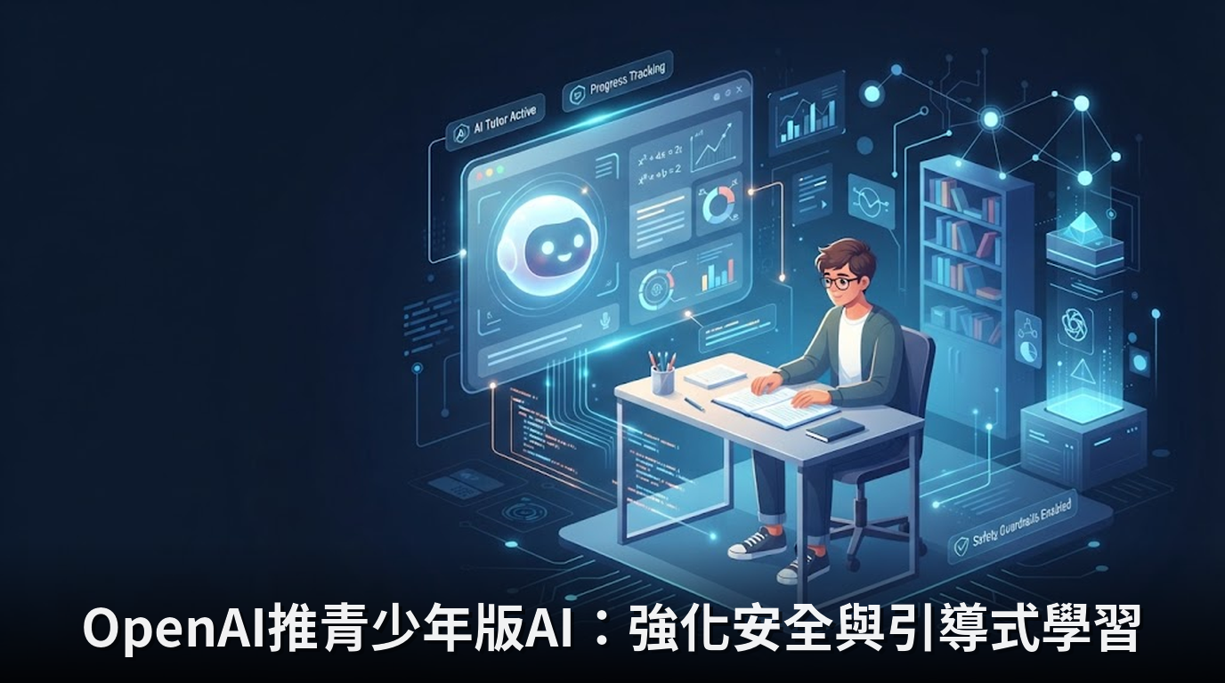 OpenAI推青少年版AI：強化安全與引導式學習