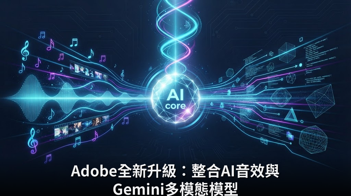 Adobe全新升級：整合AI音效與Gemini多模態模型