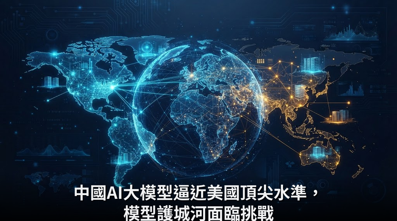 中國AI大模型逼近美國頂尖水準，模型護城河面臨挑戰